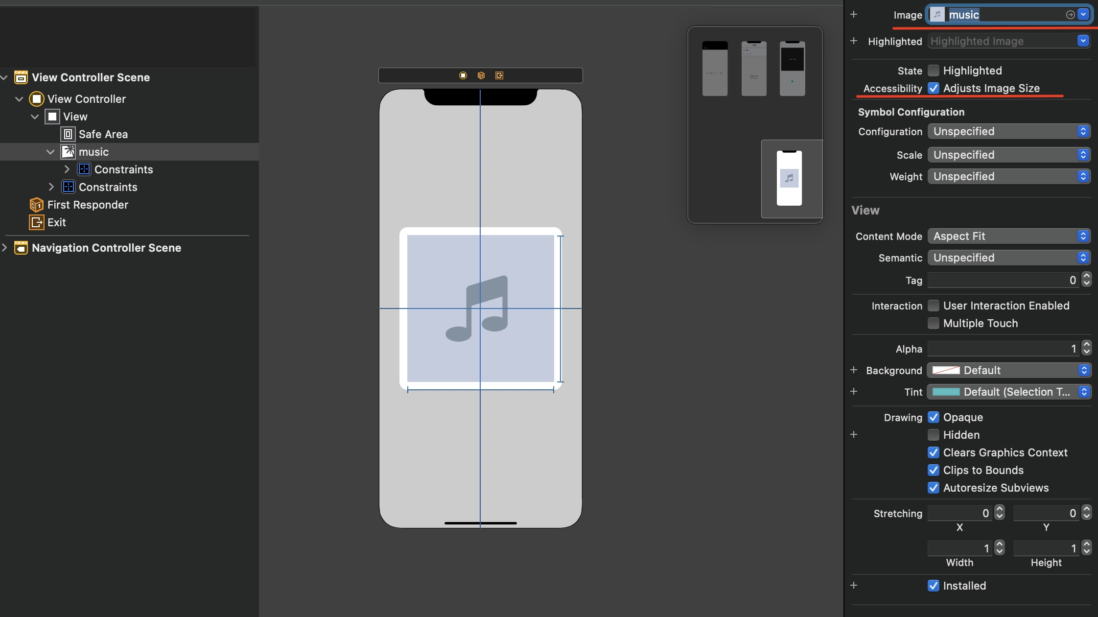 Xcode screenshot for adding a vector image